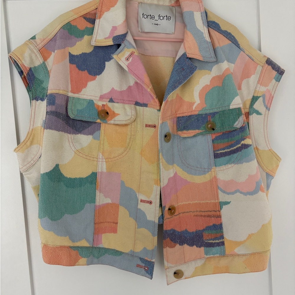 Forte Forte Multicolor Abstract Vest Jacket